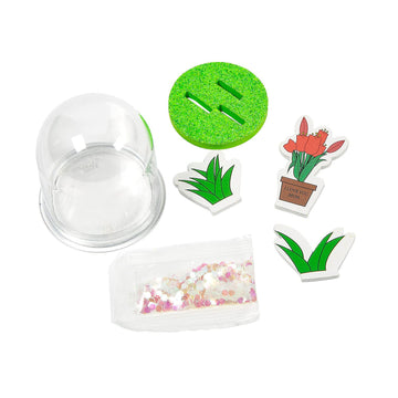 Fun Express Mother’s Day Flower Glitter Snow Globe Craft Kit - Makes 12