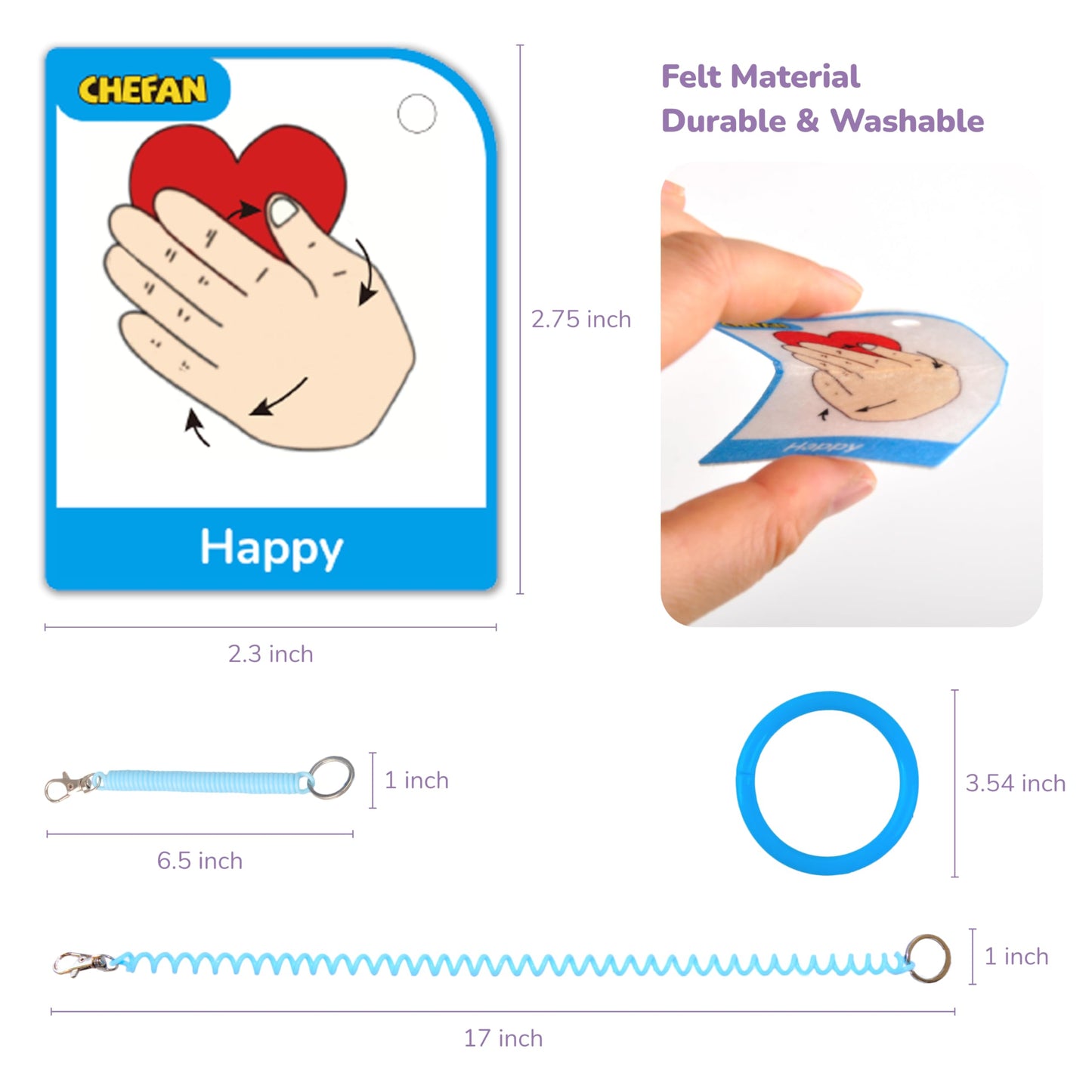 CHEFAN ASL Flash Cards,American Sign Language Flash Cards for Kids,Toddlers and Beginners,Learn Sign Language for Beginners