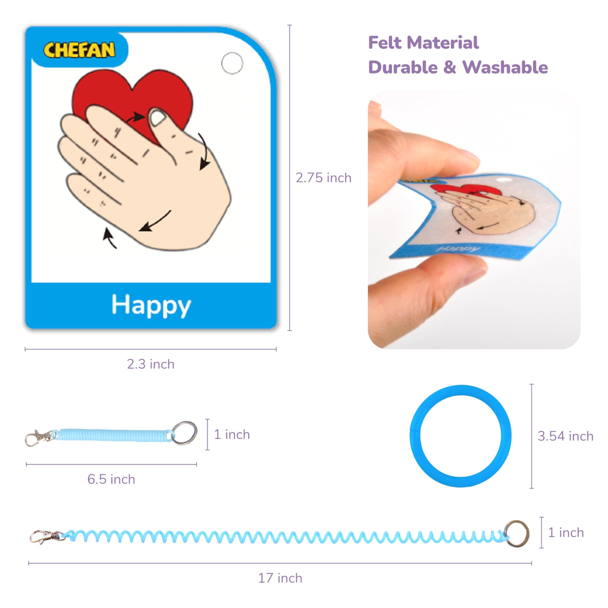 CHEFAN ASL Flash Cards,American Sign Language Flash Cards for Kids,Toddlers and Beginners,Learn Sign Language for Beginners
