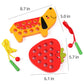 GEMEM Wooden Lacing Threading Toys Fine Motor Skill Toys for 3 Year Old