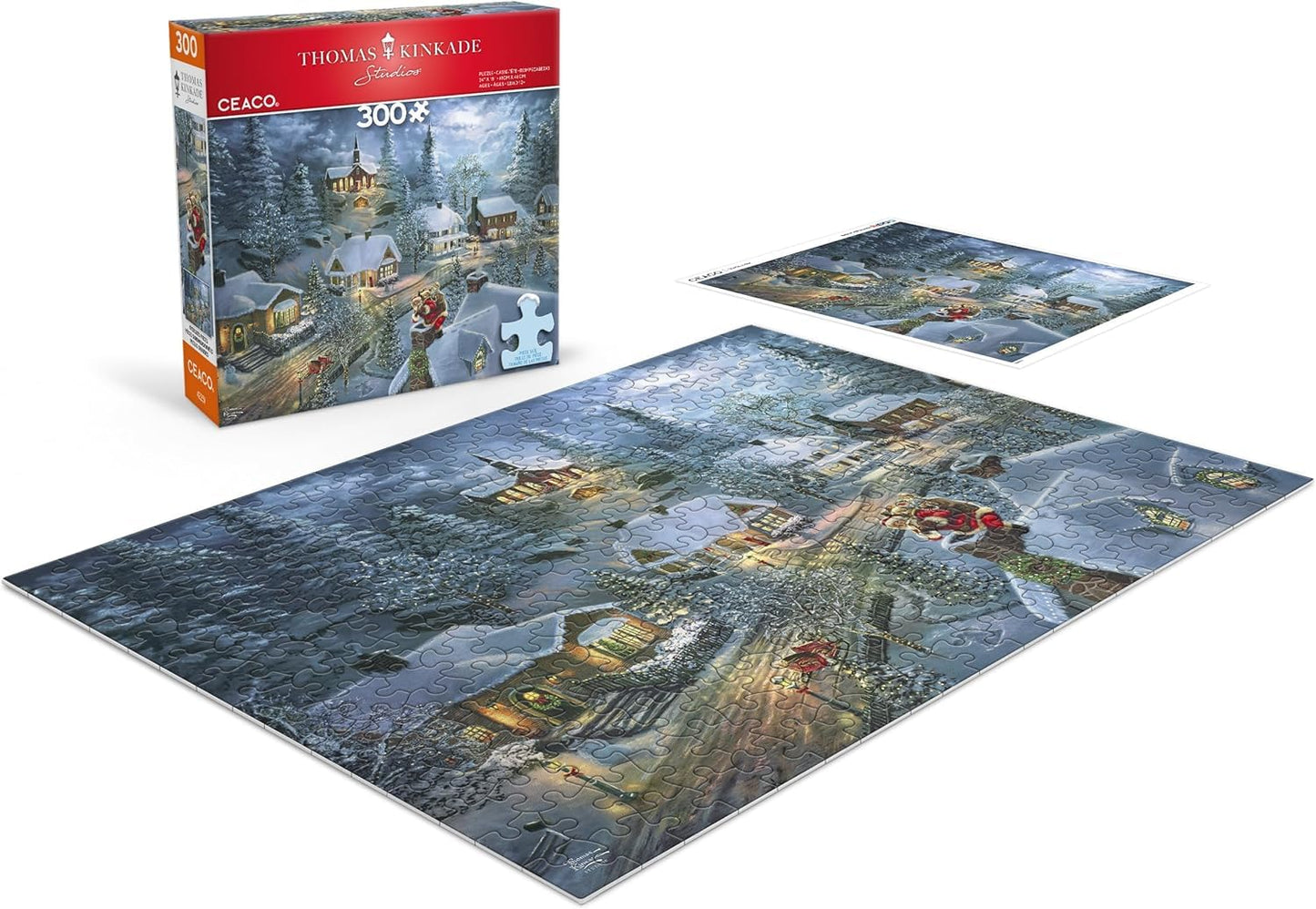 Ceaco - Thomas Kinkade - Santa's Silent Night - 300 Piece Puzzle for Adults