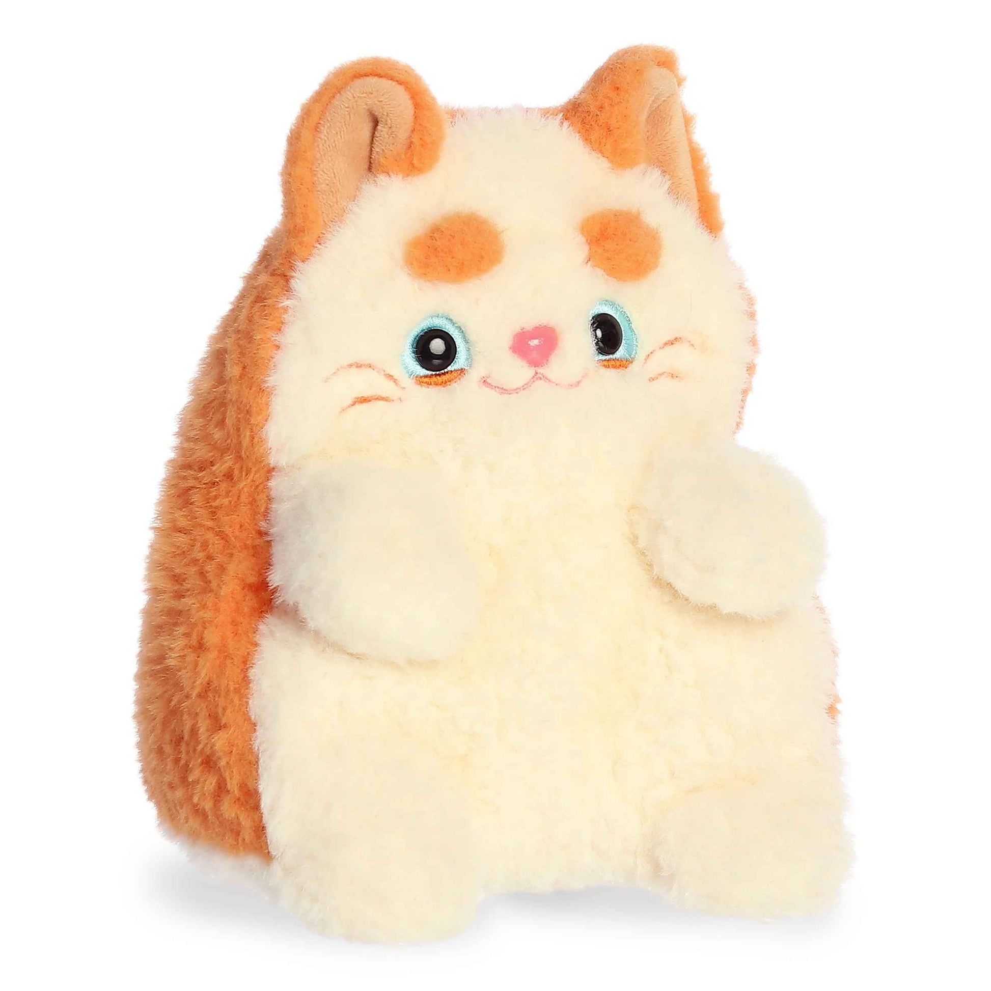 Aurora Playful Mewmews Cheddar Stuffed Animal - Adorable Companions - Endless Play Possibilities - Orange 8 Inches