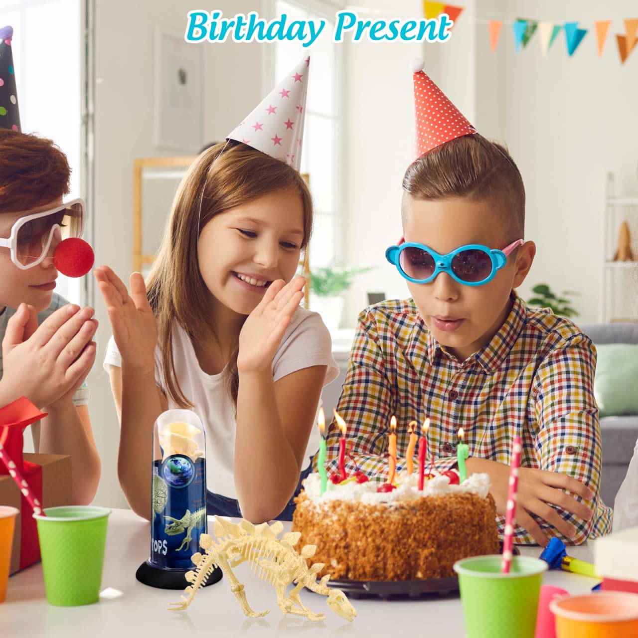 NUOLUX 3Pcs 4D Dinosaur Fossil Skeleton Toys DIY for Kids Fossil Skeleton Figure