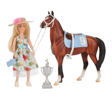 Breyer Horses Freedom Series | Winner's Circle Gift Set - Tinsley & Buttercup Breeze | Model # B-FS-10654