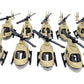 12 pc Military Helicopters Diorama Sets Toy Aircraft Carriers Army Playsets