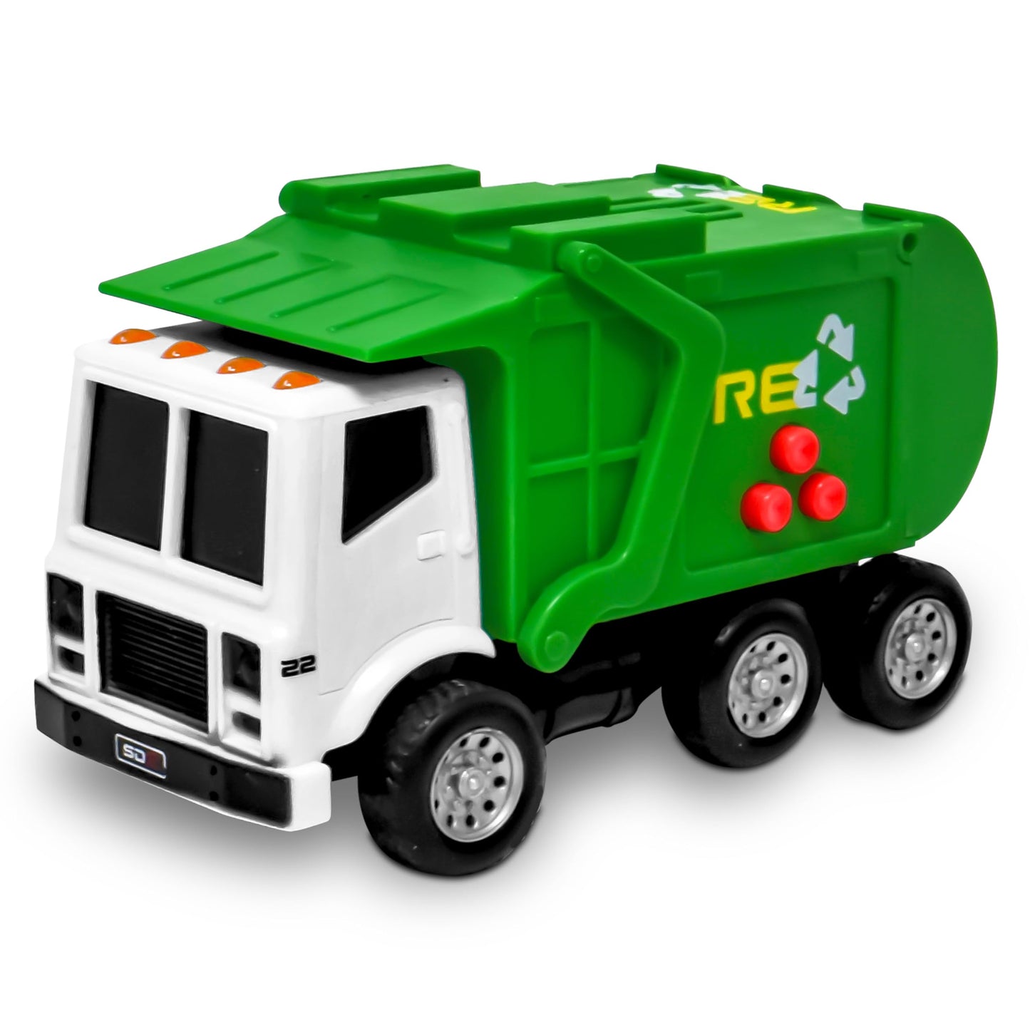 Maxx Action 3 Pack Mini Lights and Sounds Citi Vehicles - Tow Truck, School Bus and Recycle Truck