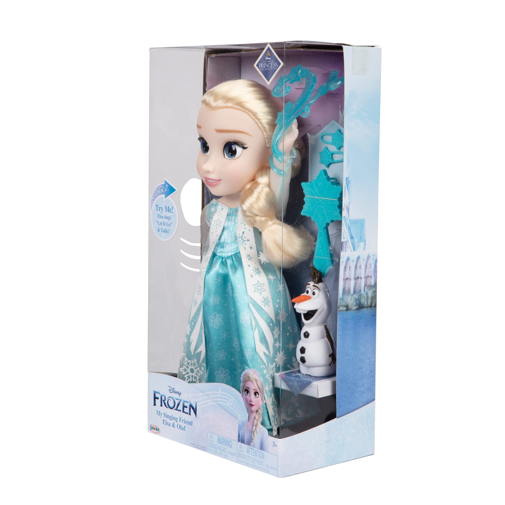 JAKKS Pacific Elsa Doll Classic My Singing Friend Elsa Doll & Olaf Figure