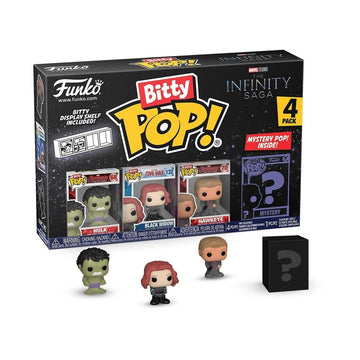 Funko Bitty Pop! Marvel 4-Pack: Hulk, Black Widow, Hawkeye and A Surprise Mystery Mini Figure - 0.9 Inch (2.2 Cm) - Marvel Comics Collectable