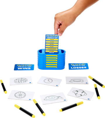 Mattel Games Pictionary Sketch Squad Cooperative Party Game with Clues Case, 2- to 6-Player Drawing Game