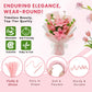 600 PCS Pipe Cleaners Craft, 6 Colors Pipe Cleaner Bulk Flower Kit, Chenille Stems Bulk with Floral Wires, Gardening Tape, Stamen, Wrapping Paper