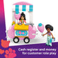 LEGO Friends Cotton Candy Stand and Scooter - Building Toy Pretend Play Set for Kids, Girls and Boys, Ages 6+ - with 2 Minidolls, Wheelable Food Cart