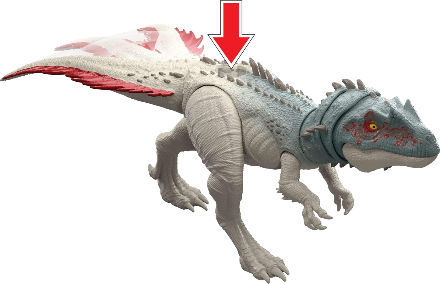 Mattel Jurassic World Dinosaur Figure Toy, Gigantic Thrashers Large Torvosaurus with 2 Attack Action & Evolve Feature, Digital Play