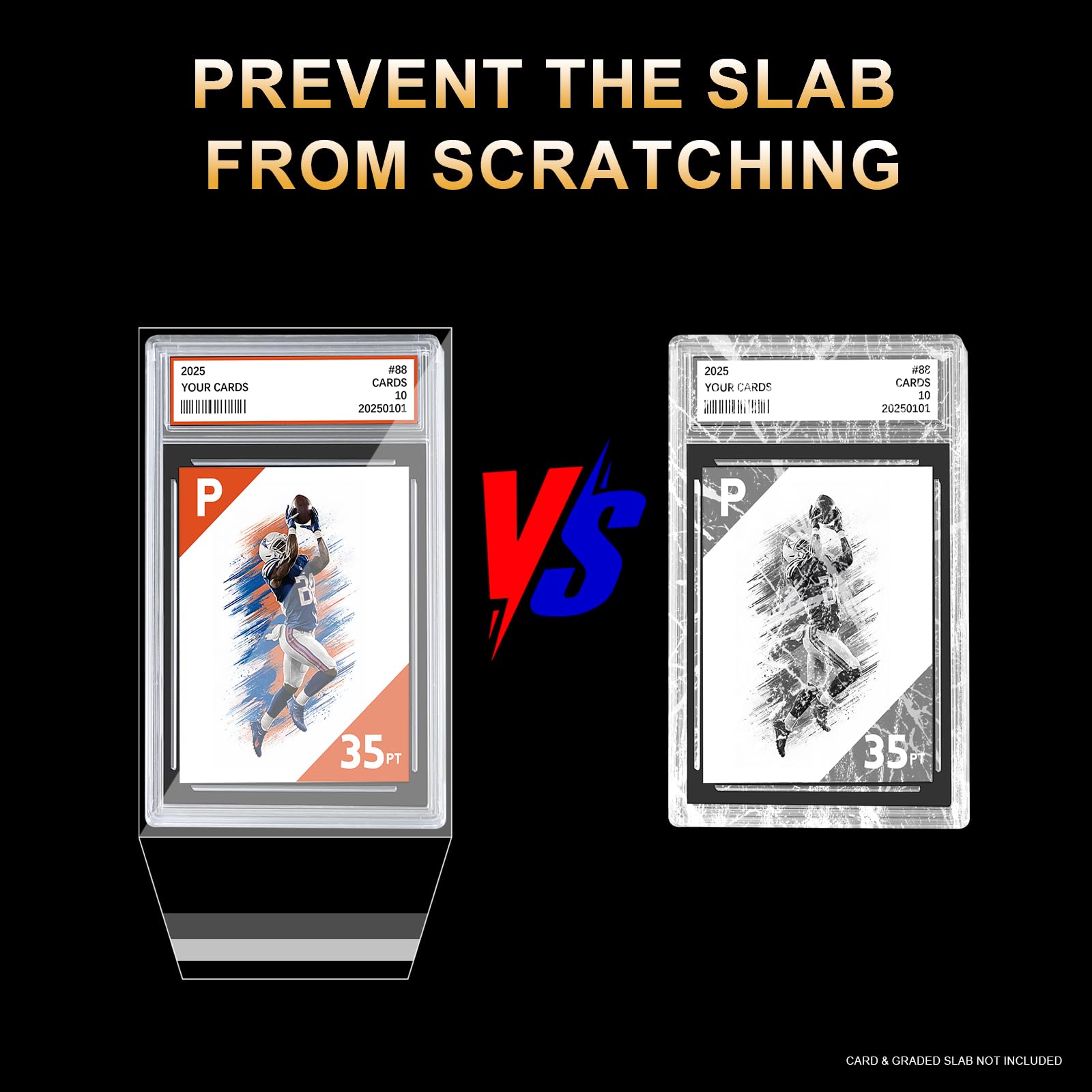 500ct PSA Slab Sleeves - Perfect Fit PSA Slab Sleeves for 35pt Graded Cards, Acid-Free Anti-Scratch Resealable Bag, Dust-Proof Ultra Clear Slab