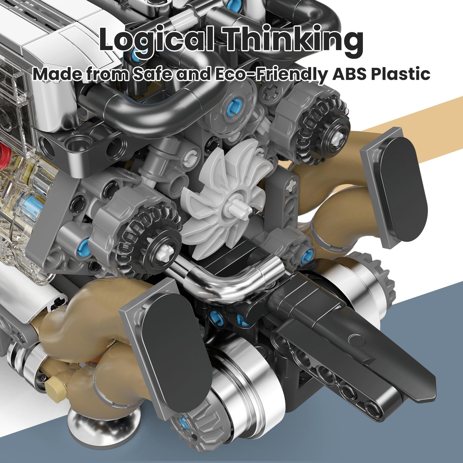 Mould King W16 Engine Building Set, 952 Pcs Model Kit for Adults 14+