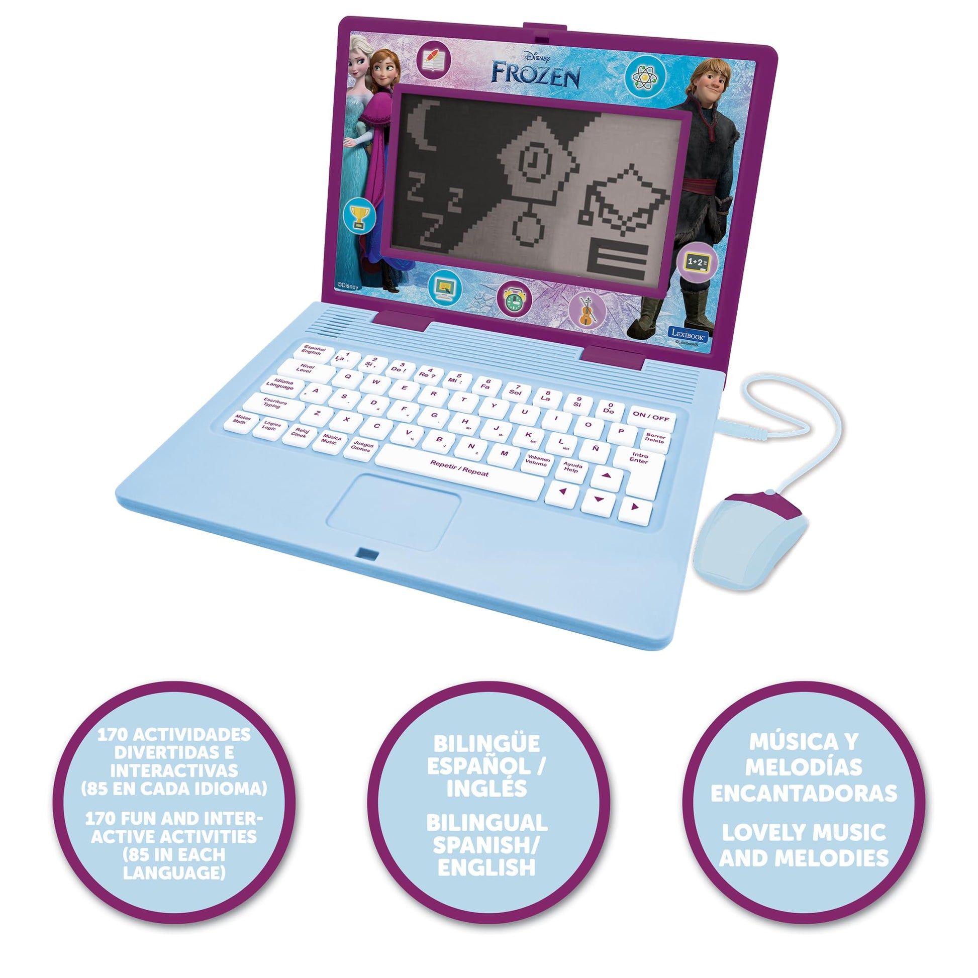 Lexibook, Frozen Educational Laptop for Kids, JC599FZi2