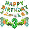 Dinosaur 3rd Birthday Decorations for Boys - Dinosaur Birthday Decorations with Banner Garland Number 3 Dinosaur Balloons for 3 Year Old Dino Party