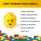 LEGO Small Winking Stackable Storage Head, Girl, 1 piece