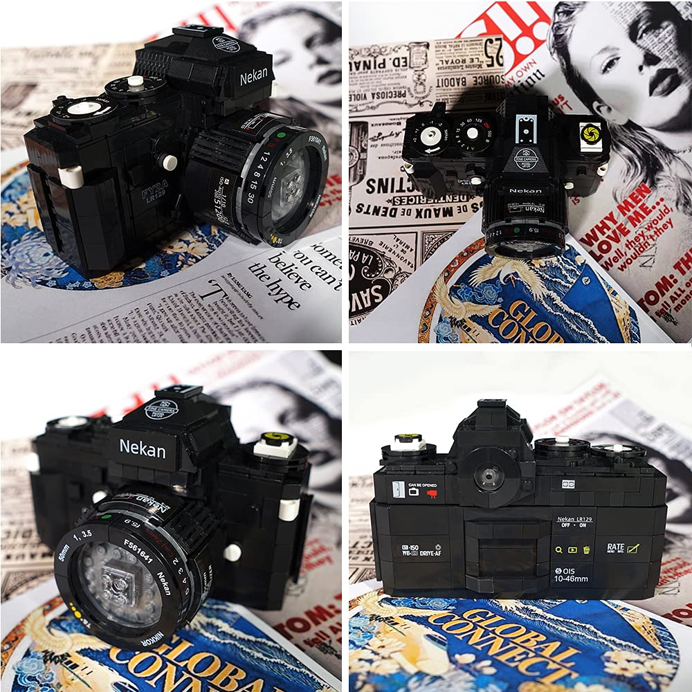 Uvini Building Blocks Camera, DIY STEM Toys, Building Construction Brick Set Best Gift for Adult, Teens, Collectible Model Digital Camera to Build