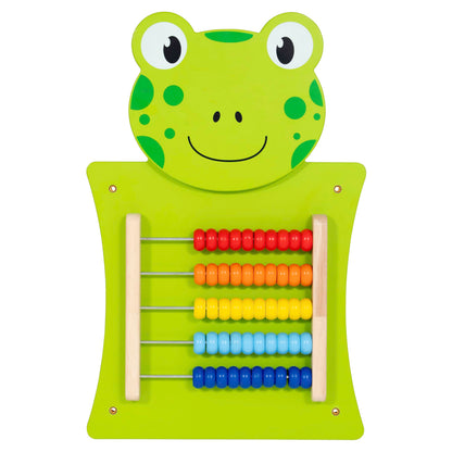 SPARK & WOW Frog Activity Wall Panel | Ages 18m+ | Montessori Sensory Wall Toy | Abacus Activity | Busy Board | Toddler Room Decor