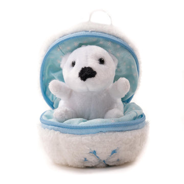 Plushland Snowball Stuffed Zip Up Animal - Polar Bear - Cute Plush Animal Assortment -Wonderful Soft Toy for Families & Friends