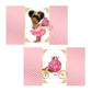 Princess Party Favor Labels, African American Princess with Gold Crown Candy Wrappers, Set of 54