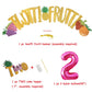 71 Packs Tutti Frutti Party Decorations Set Twotti Frutti Glitter Banner/Cake Topper Fruit Cupcake Toppers Mylar Balloons for Twotti Fruity Second