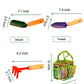 G & F 10012 JustForKids Kids Garden Tools Set with Tote hand rake shovel trowel,Assorted