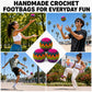 Norce Sactor 3 Pack Crochet Footbags, Random Colors Knitted Hacky Kick Sack Balls - Soft 40g Weighted Footbag Juggling Balls for Adults, Teens