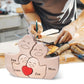 Personalized Wooden Cute Ducks Family Puzzle Toy, Customizable Puzzles with 2-5 Names, Love You Home Decor Gift for Mom Dad Grandma, Toddler Puzzle