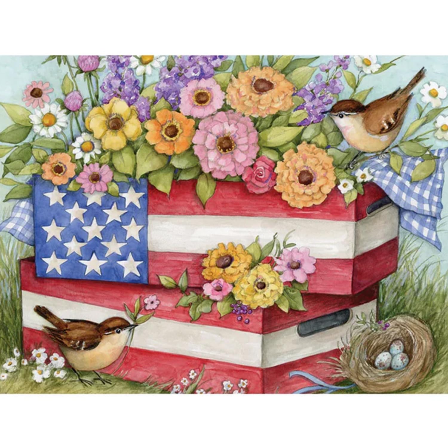 Bits and Pieces 300 Piece Puzzles for Adults Rustic Americana Puzzle 3-Pack - 300 Large Pieces 18" x 24" Jigsaw Puzzles, Susan Winget, No 2 Pieces