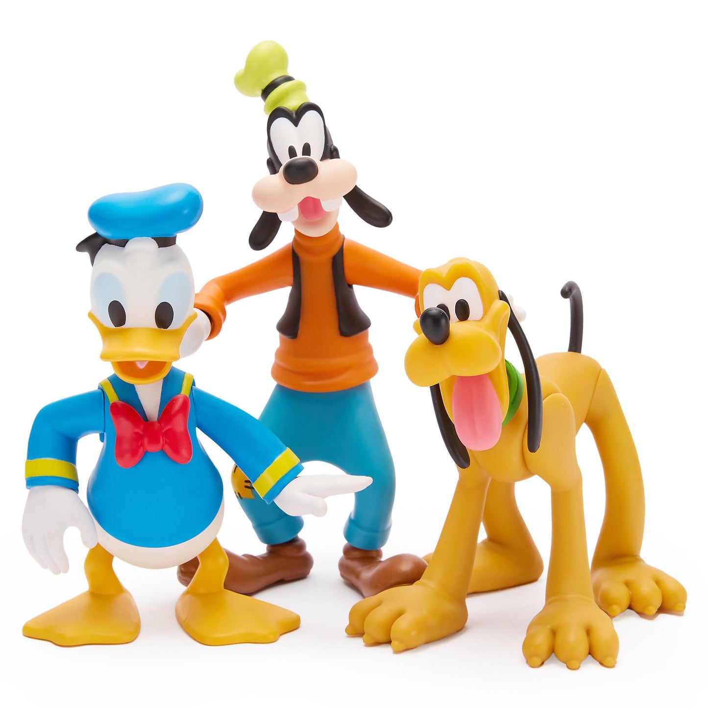 Disney Store Official Mickey Mouse & Friends Articulated Figure Set - Fab Five Toy Action Figures Set - Includes Mickey, Minnie, Donald, Pluto & Goofy