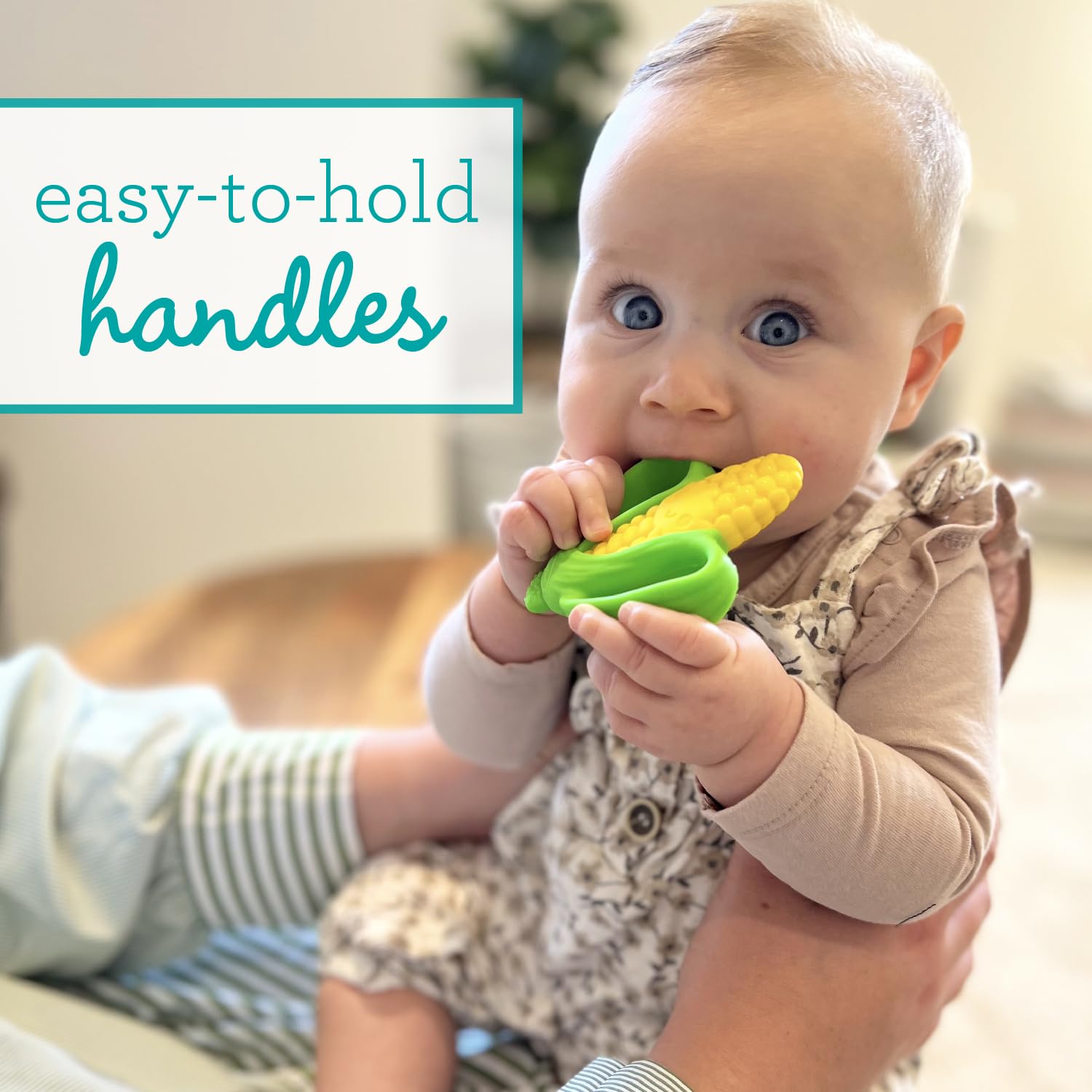 Infantino Lil' Nibbles Textured Silicone Teether Carrot, Corn, Pea Pod