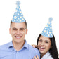 Big Dot of Happiness Blue Daisy Flowers - Cone Happy Birthday Party Hats for Kids and Adults - Set of 8 (Standard Size)