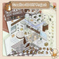3D House Scene 20 Sets DIY Sticker Therapy for Adult Cute Cartoon Miniature Room Stickers Scene for Relief Stress Pass The Time