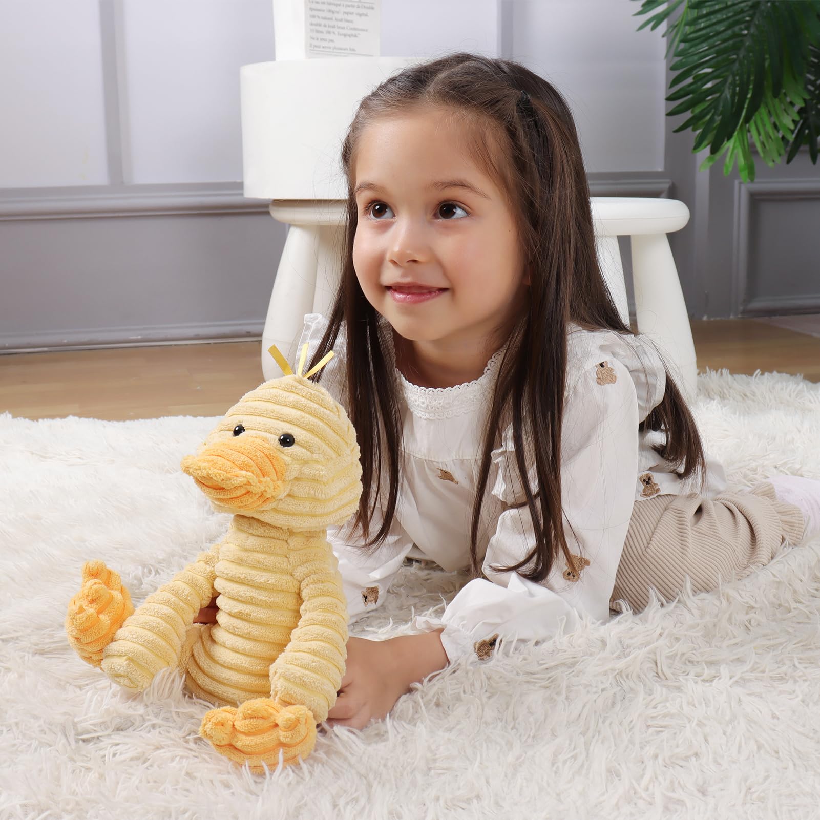 Apricot Lamb Toys Plush Corduroy Duck Soft Stuffed Animal Cuddly 9''
