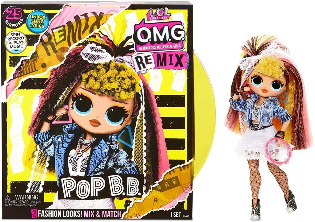 L.O.L. Surprise! Remix Pop B.B. Fashion Doll with Music, Extra Outfit, and 25 Accessories - Ages 4+