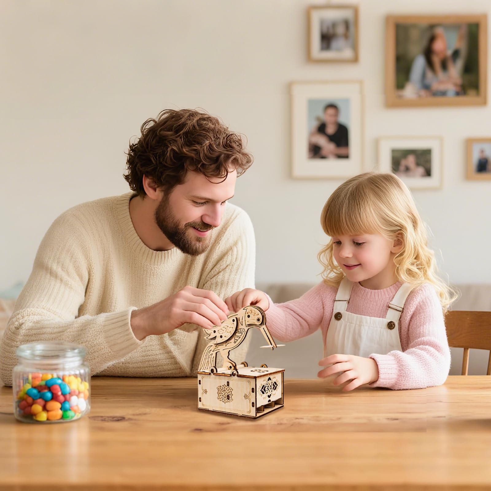 3D Wooden Puzzles for Adults,Wooden Toothpick for Child and Adult,Model Building Kit,Educational Brain Teaser,Unique Gift for Kids and Friends on