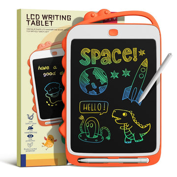 DPEDUAI LCD Writing Tablet for Kids, 10.5 Inch Colorful Doodle Board Drawing Pad, Erasable Reusable Educational Toddler Toys for 3 4 5 6 Year Old Boys