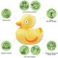CaaOcho Pure Natural Rubber Bath Toy - Rubber Ducky Lily the Duck Baby Toy - Hole Free Bath Toys, BPA Free Bath Toys for Infants, Without Holes Sealed