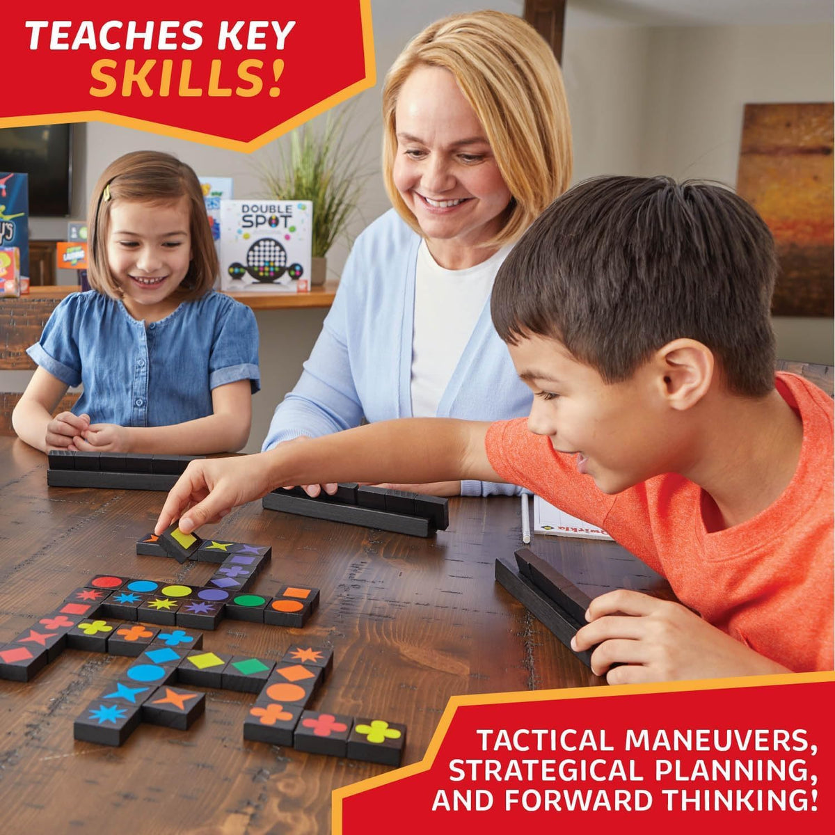 MindWare Qwirkle with Trays Strategy Board Game, 108 Wooden Tiles
