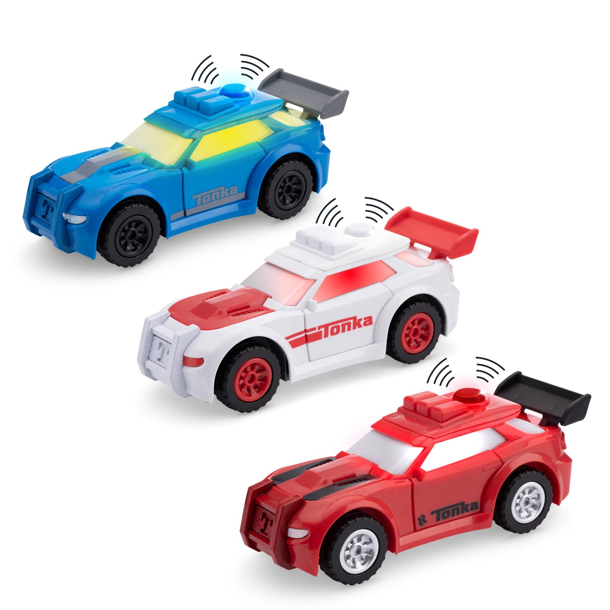 Tonka, 3-Pack Sports Cars- Made with Sturdy Plastic, Friction Powered, Boys and Girls, Toddlers Ages 3+, Sports Cars, Toddlers, Birthday Gift, Holiday