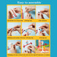 100 Set Fork Creativity Set, Air Dry Clay Plastic Sporks Red Pipe Cleaners Clever Eyes Popsicle Stick,Make Your own Forky