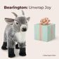 Bearington Garret the Goat Realistic Stuffed Animals - 12" Gray Plush Goat Stuffy with Weighted Body, Soft Fur, Airbrushed Details and Lifelike Design
