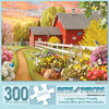 Bits and Pieces 300 Piece Puzzles for Adults - Awaken III - 300 Large Pieces 18" x 24" Jigsaw Puzzles, Sunrise Farm House, No 2 Pieces Alike