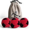 Heiluxe 3 Pack Soccer Footbag Premium Manufactured Sand Filled Kick Sack Soft Plush Fabric Dirtbag Durable for Beginners Indoor Outdoor Casual Party