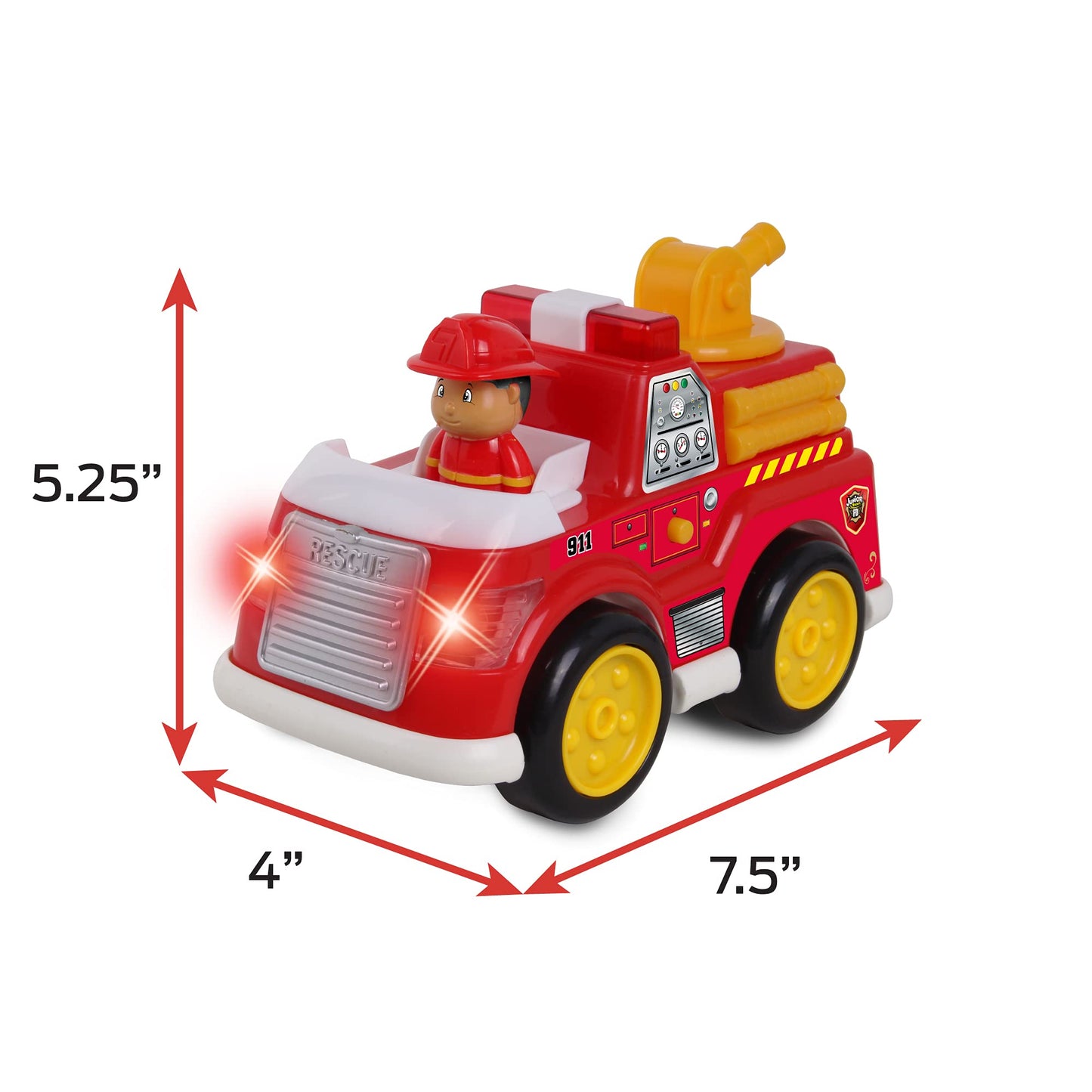 NKOK Junior Racers Lights & Sounds Fire Truck, Multi