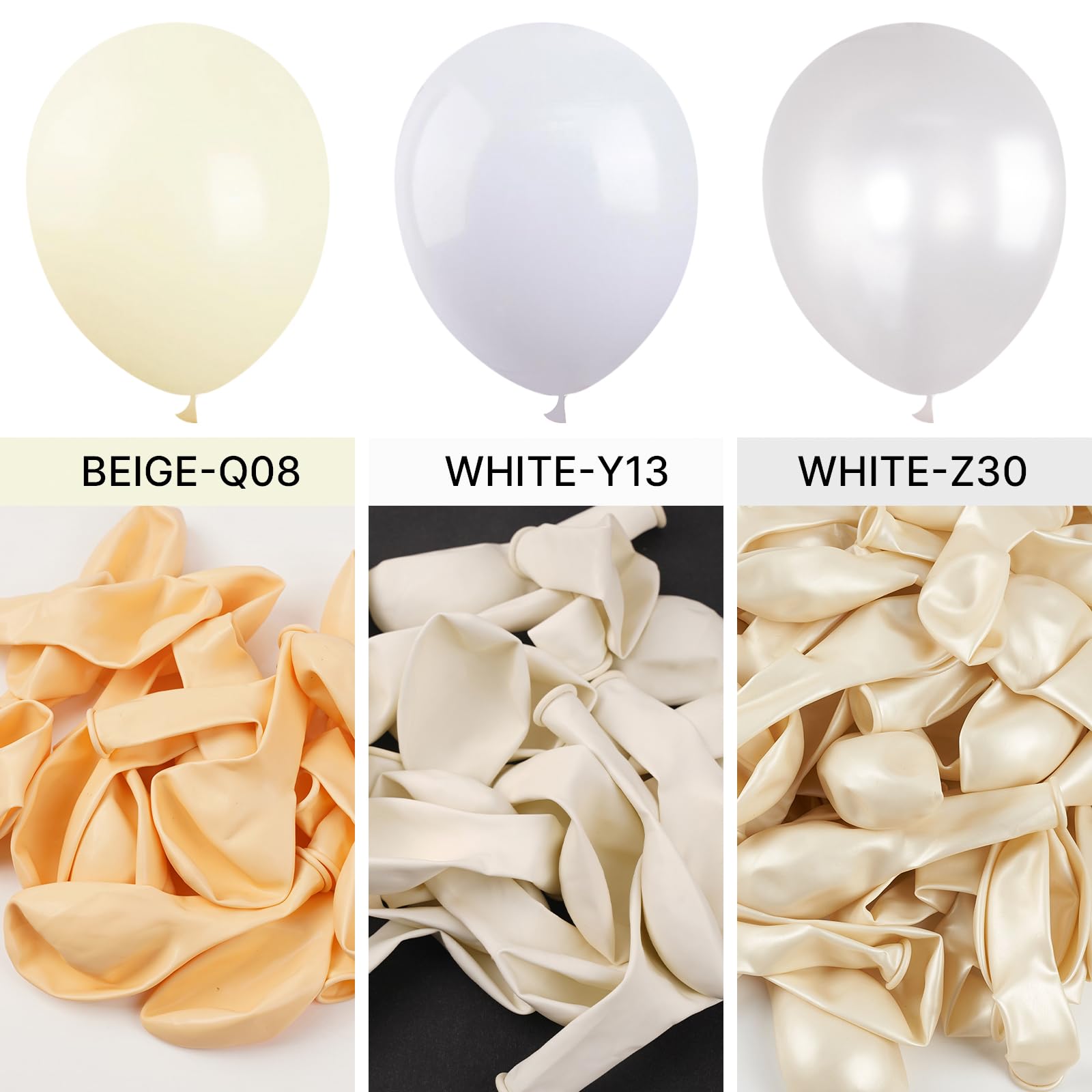 PartyWoo White Balloons 100 pcs 10 Inch Matte White Latex Helium Balloons for Wedding Bridal Graduation Engagement Baby Shower Gender Reveal Easter