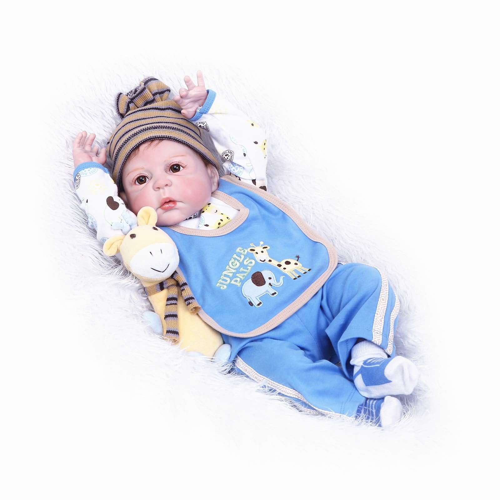 Reborn Dolls Clothes Baby Boy Clothing Outfit for 20"- 22" Reborn Newborn Dolls 0-3 Month Boy Doll Clothes