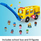 Fisher-Price Little People Toddler Toy Big Yellow School Bus & Community Heroes Set, Musical Pull-Along Vehicle & Figures for Kids Ages 1+ Years