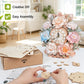 Rnfinewow 3D Wooden Puzzles for Adults, Flower Clock with Pendulum Model Kit, 3D Puzzles for Adults Room Home Decor DIY Wall Clock Kit, Holiday